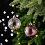Karaca Home New Year Glitter Christmas Tree Decoration Set, 4 Pieces, 8cm