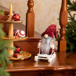 Karaca Home New Year Fluwelen Kerstman met Glijdende Elf