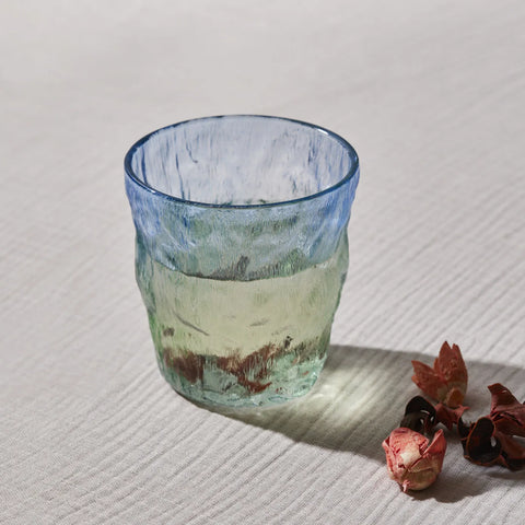 Karaca Gletsjer Waterglas, Blauw Groen, 287 ml