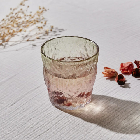Karaca Glacier Waterglas, Rood Groen, 287 ml