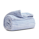 Karaca Ruby Stripe Wellsoft Eenpersoons Deken, Blauw