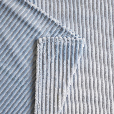 Karaca Ruby Stripe Wellsoft Eenpersoons Deken, Blauw