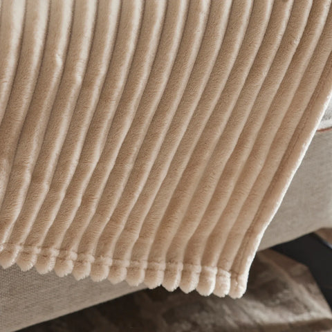 Karaca Ruby Stripe Wellsoft Dubbel Deken, Ecru