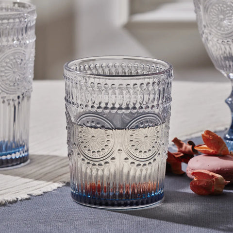 Karaca Sonnenblumen Wasserglas, Blau
