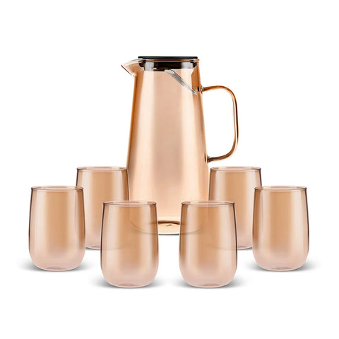 Karaca Parma Waterset, 7-Delig, Amber