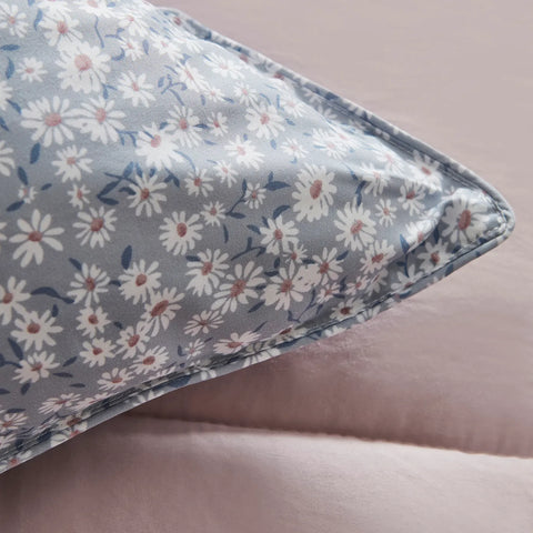 Karaca Dexie eenpersoons dekbedovertrekset, Roze, 135x200, 50x70 cm