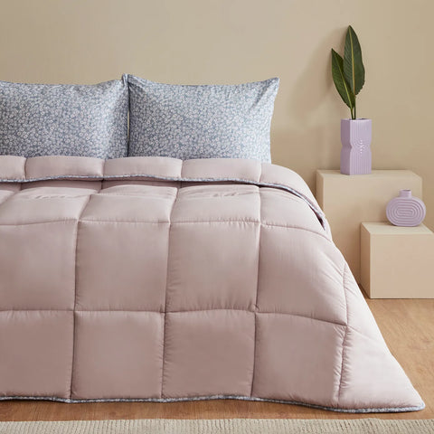 Karaca Dexie Tweepersoons Dekbedovertrekset, Roze, 200x200, 50x70 cm