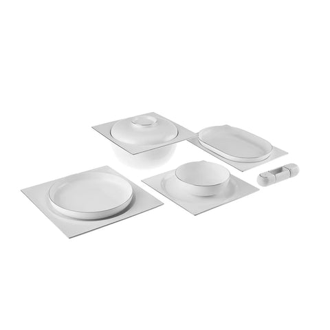Karaca Red Carpet Collection Fine Pearl Extra Nish 12 Persoons Servies, 62-Delig, Platinum