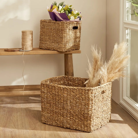 KARACA SANDRO SEAGRASS STORAGE BASKET 42X32X30 CM