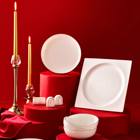 Karaca Red Carpet Collection Fine Pearl Extra Nish 12 Persoons Servies, 62-Delig, Goud