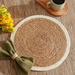 Karaca Luka Seagrass & Jute Placemat, 37 cm, Ecru