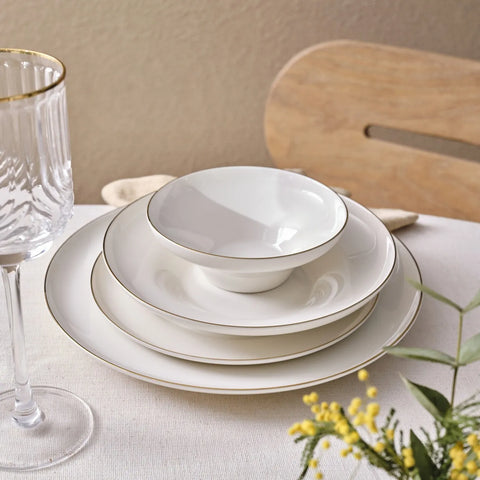 Karaca Streamline Nefeli Gold 12-Persoons Servies, 56-Delig
