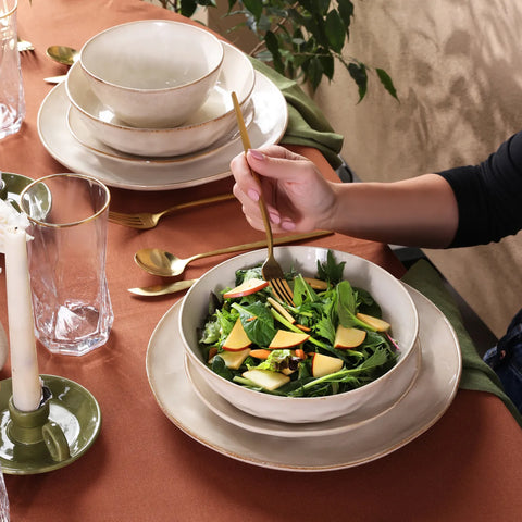 Karaca Aria Reactive, 24-delige dinerset voor 6 personen, beige
