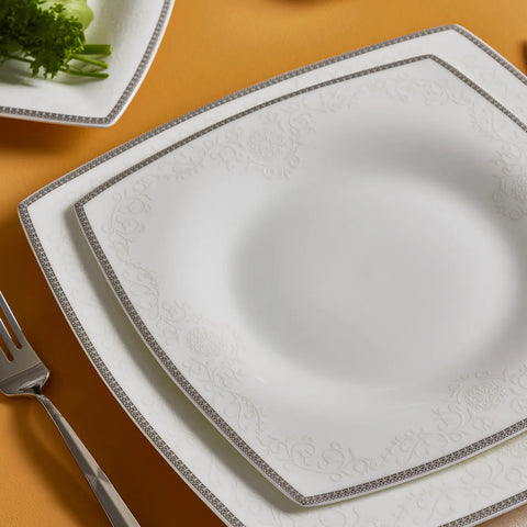 Karaca Fine Pearl Neklus 12 Persoons Vierkant Servies, 58-Delig