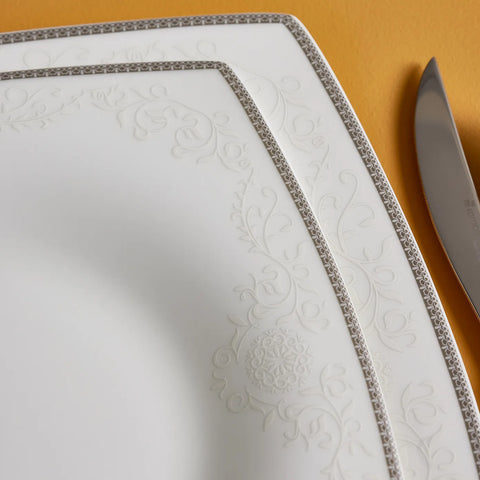 Karaca Fine Pearl Neklus 12 Persoons Vierkant Servies, 58-Delig