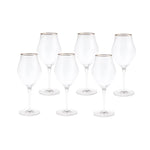 Bormioli Rocco Inalto Arte Cal Small Platinum Goblet Set, 6 Pieces