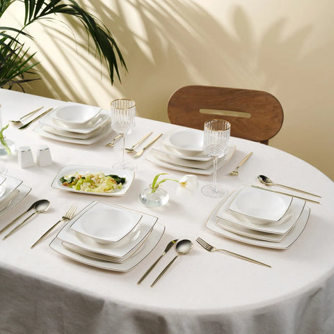 Karaca Vesta Gold 12-persoons Servies Set, 52-delig
