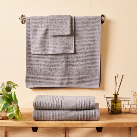 KARACA RACHEL LIGHT GREY SUPREME WASHCLOTH 16X22