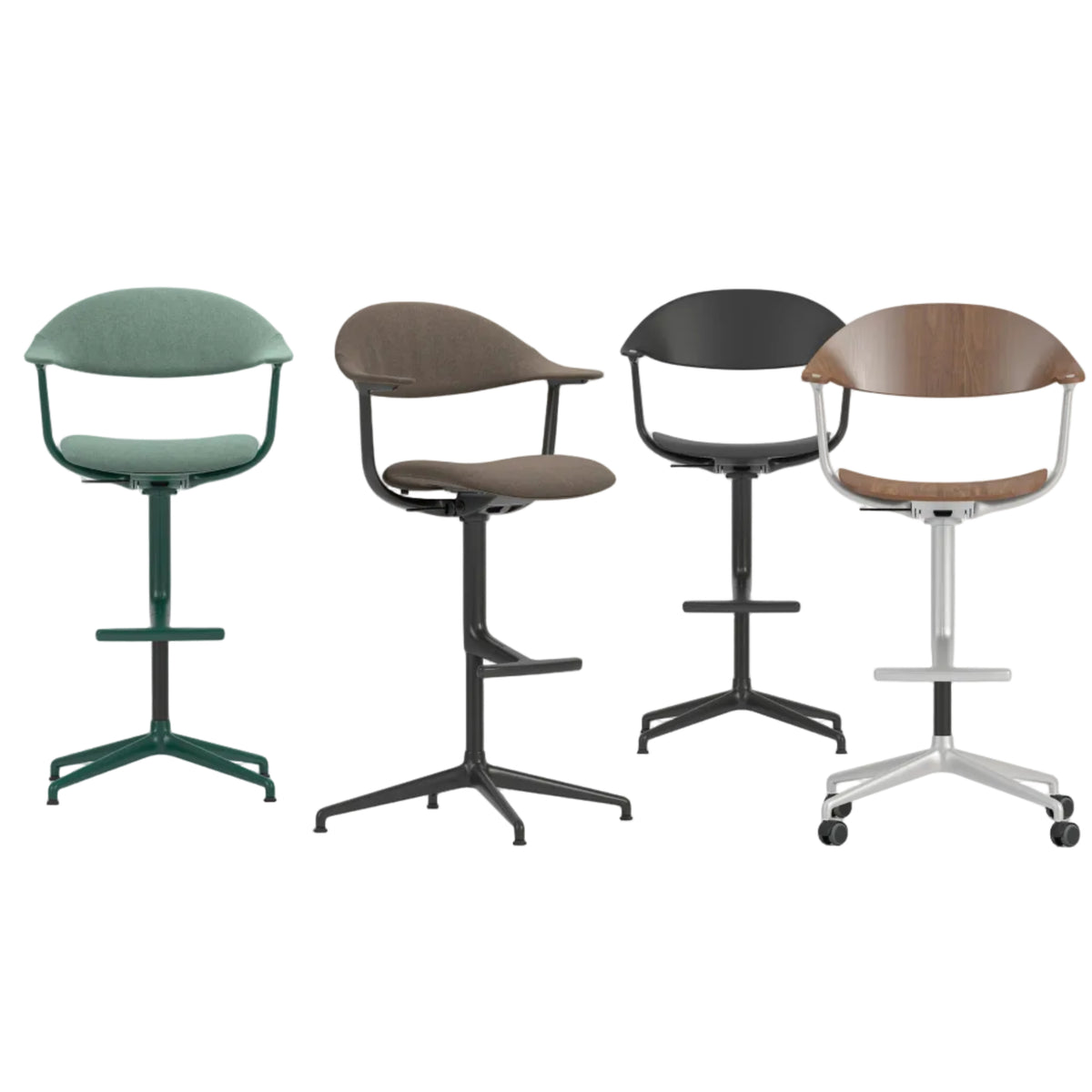Vitra Mynt High Counterstuhl Sitz & Rücken Recycling-Kunststoff