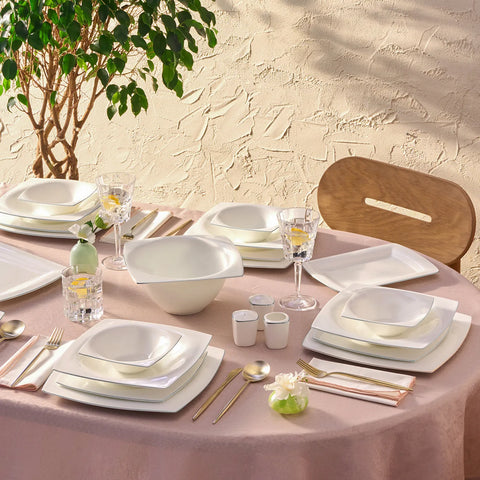 Karaca Dara Platin Fine Pearl 12- Persoons Servies, 58-Delig