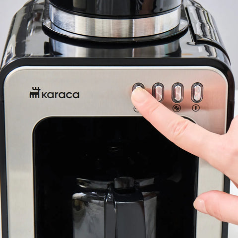 Karaca Grindmaestro Filterkoffiezetapparaat met Ingebouwde Molen, 0,5L, 600W, Inox