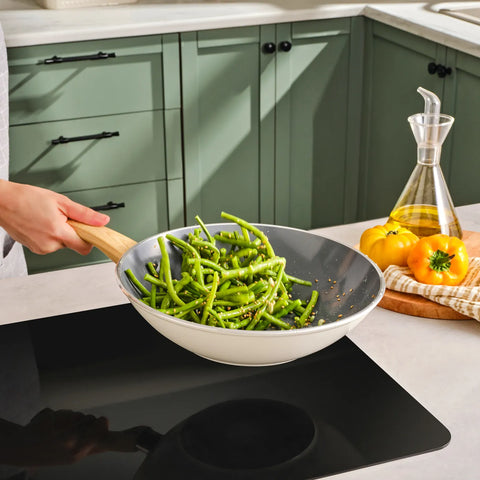 Karaca Swiss Crystal 28 cm Wokpan, Crème