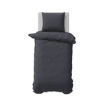 Nautica Solid eenpersoons antraciet dekbedovertrekset, 155X220, 80X80