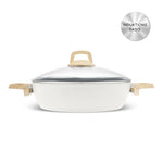Karaca Zwitserse kristal inductiepot, 26 cm, crèmekleurig