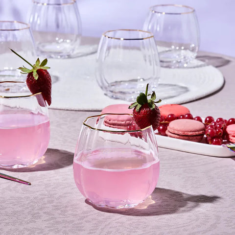 Karaca Priscilla Glazen Set Voor 6 Personen, Goud, 380 ml
