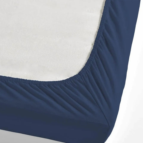 Nautica Jersey Fitted Sheet Marine Blue, 140x200cm