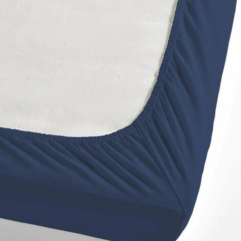 Nautica Jersey Fitted Sheet, Navy Blue, 180x200 cm