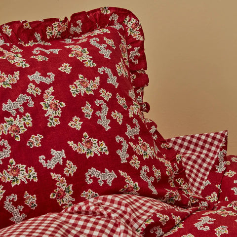 Karaca Home Carlo 100% katoenen eenpersoons dekbedovertrekset rood