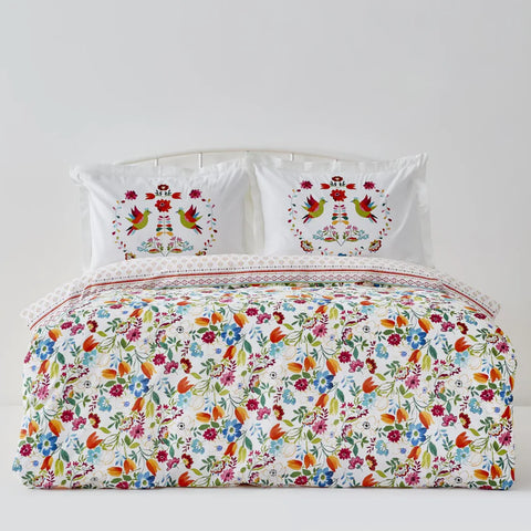 Karaca Home Parlin 100% katoenen eenpersoons dekbedovertrekset