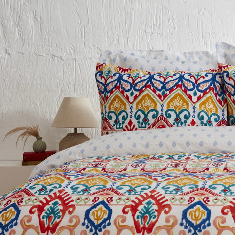 Karaca Home Sarah anderson lionel eenpersoons dekbedovertrekset blauw