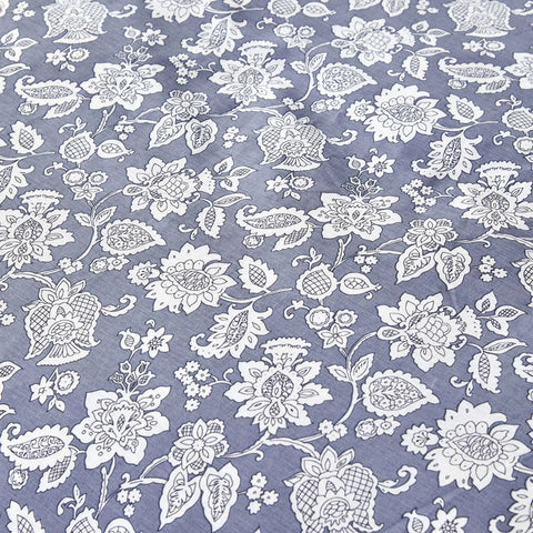 Karaca Home Celerina blauw 100% katoenen eenpersoons dekbedovertrekset