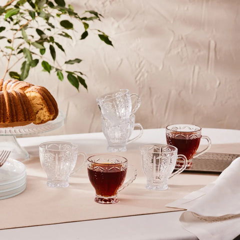 Karaca Seda Glass Tea Cup for 6 People 180 Ml