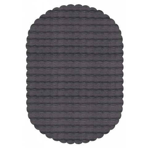 Kaşmir Halı 7/24 Cosy Premium Bubble Anthracite Ovaal 80x150 cm