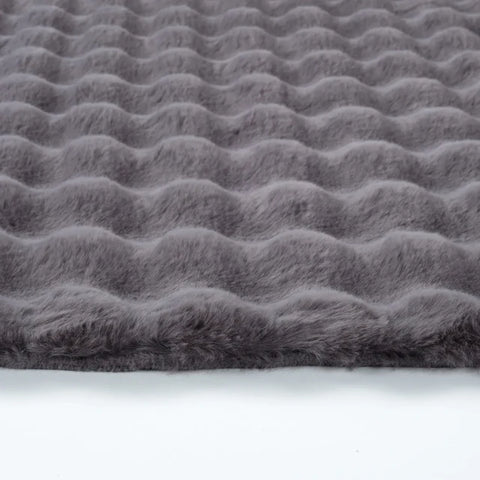 Kaşmir Halı 7/24 Cosy Premium Bubble Anthracite Oval 80x150 cm