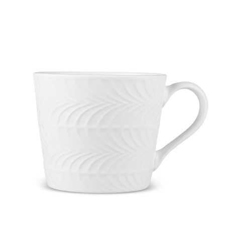 Karaca Lily Blauw & Wit Emboss Dubbele Bekerset 320 ml