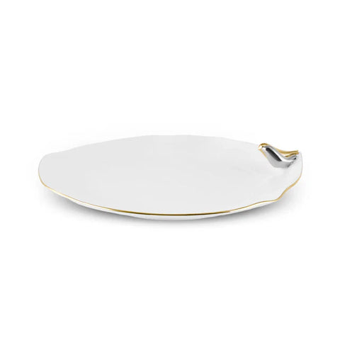 Karaca X Müge Anlı Bird-Shaped Golden Cake Plate 21 cm