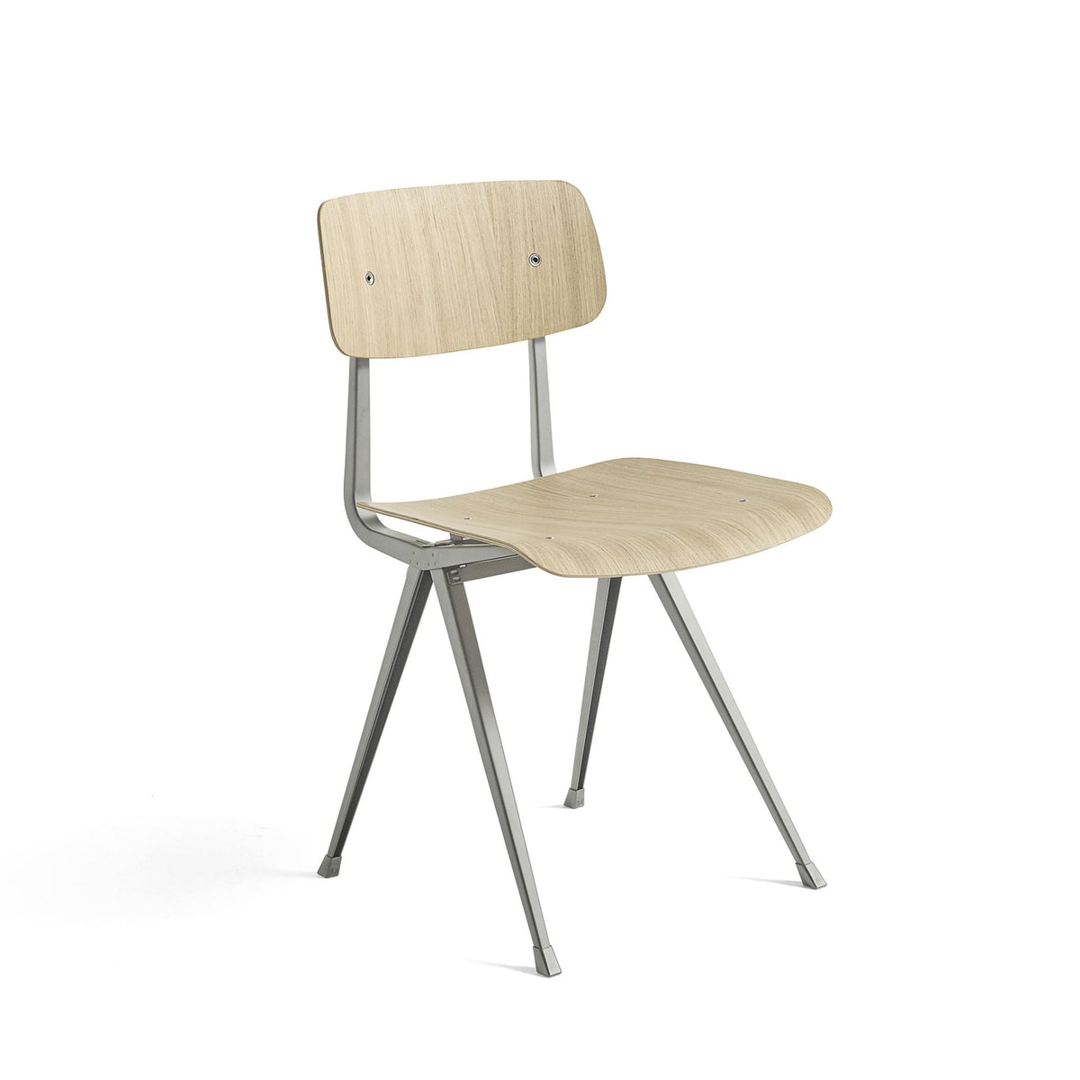 Hay Result Chair 4-Fuß-Stuhl Sitz & Rücken Sperrholz Eiche Stahlgestell