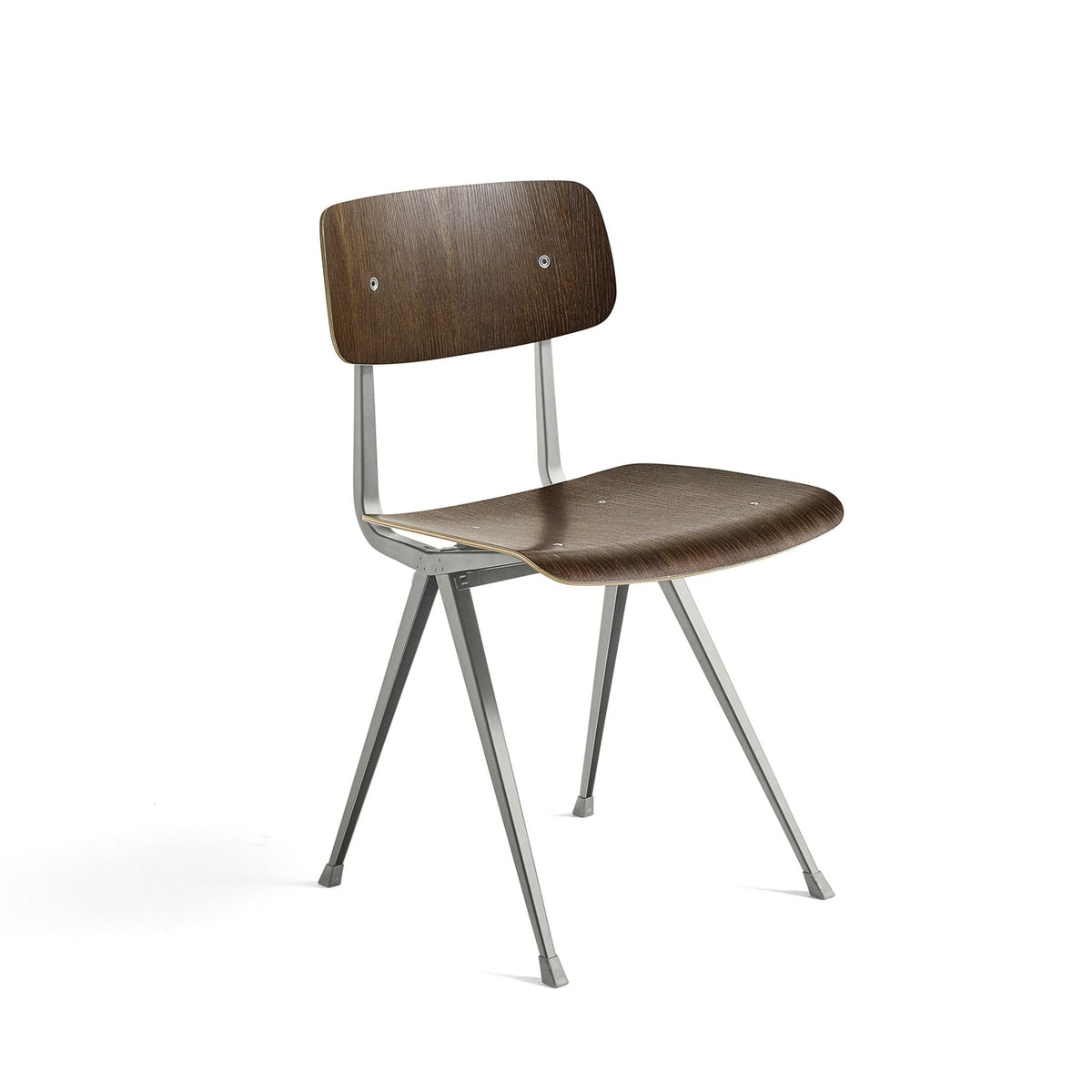 Hay Result Chair 4-Fuß-Stuhl Sitz & Rücken Sperrholz Eiche Stahlgestell