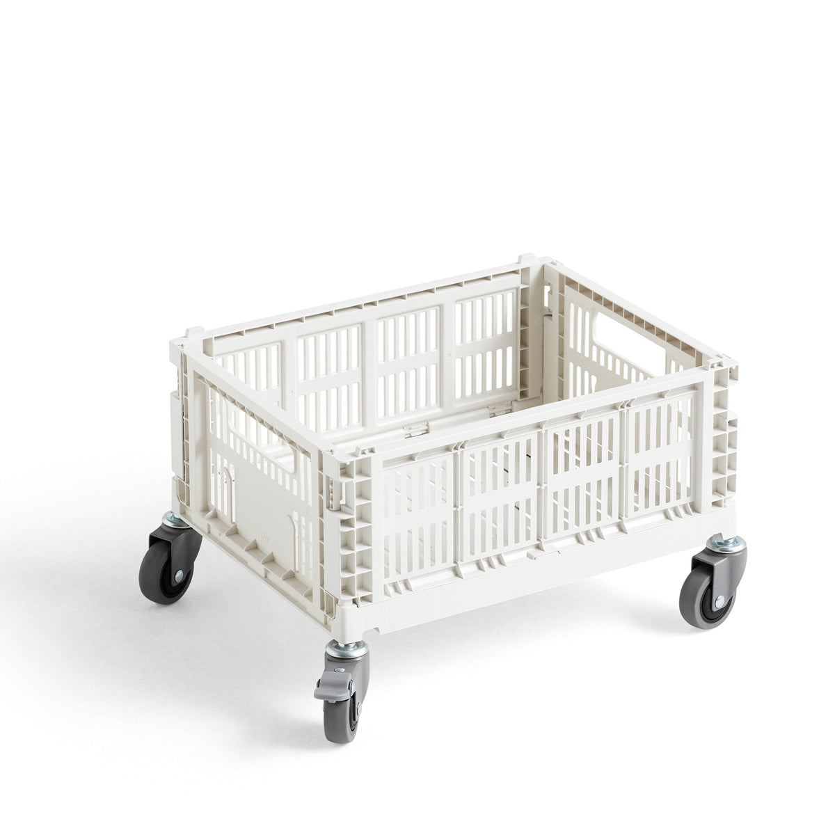 HAY Color Crate Wheels M medium - Rollen (4er Set) gebremst für Klapp-Box