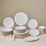 Karaca Lexi Platin 56-Delige New Generation Bone Serviesset voor 12 Personen