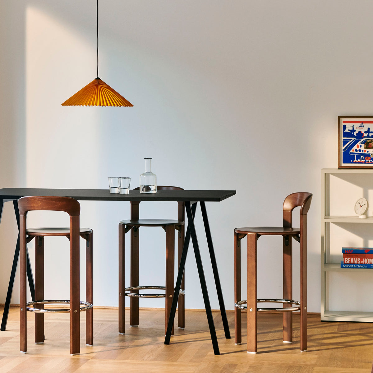 HAY Rey Bar Stool Barhocker Buche wasserbasiert lackiert