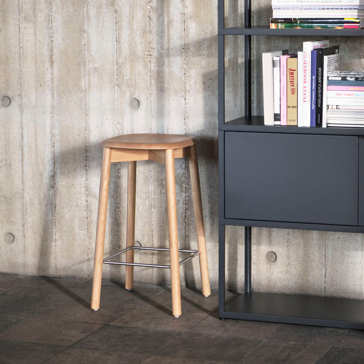 Hay Soft Edge 82 Barhocker – Sitz Sperrholz Gestell Eiche Massivholz