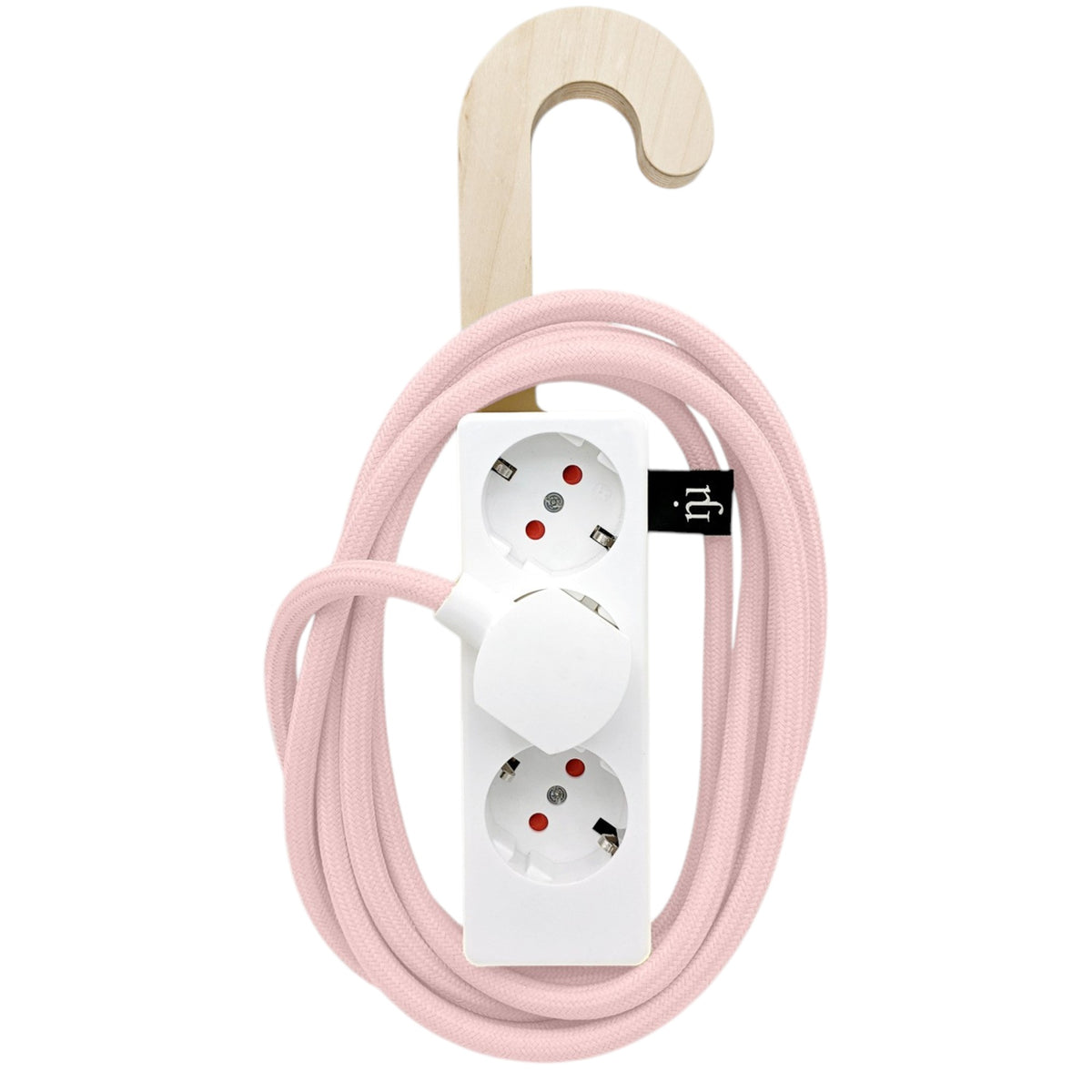 Njustudio Stromer Mini HOOK magnetische Steckerleiste weiß mit Haken