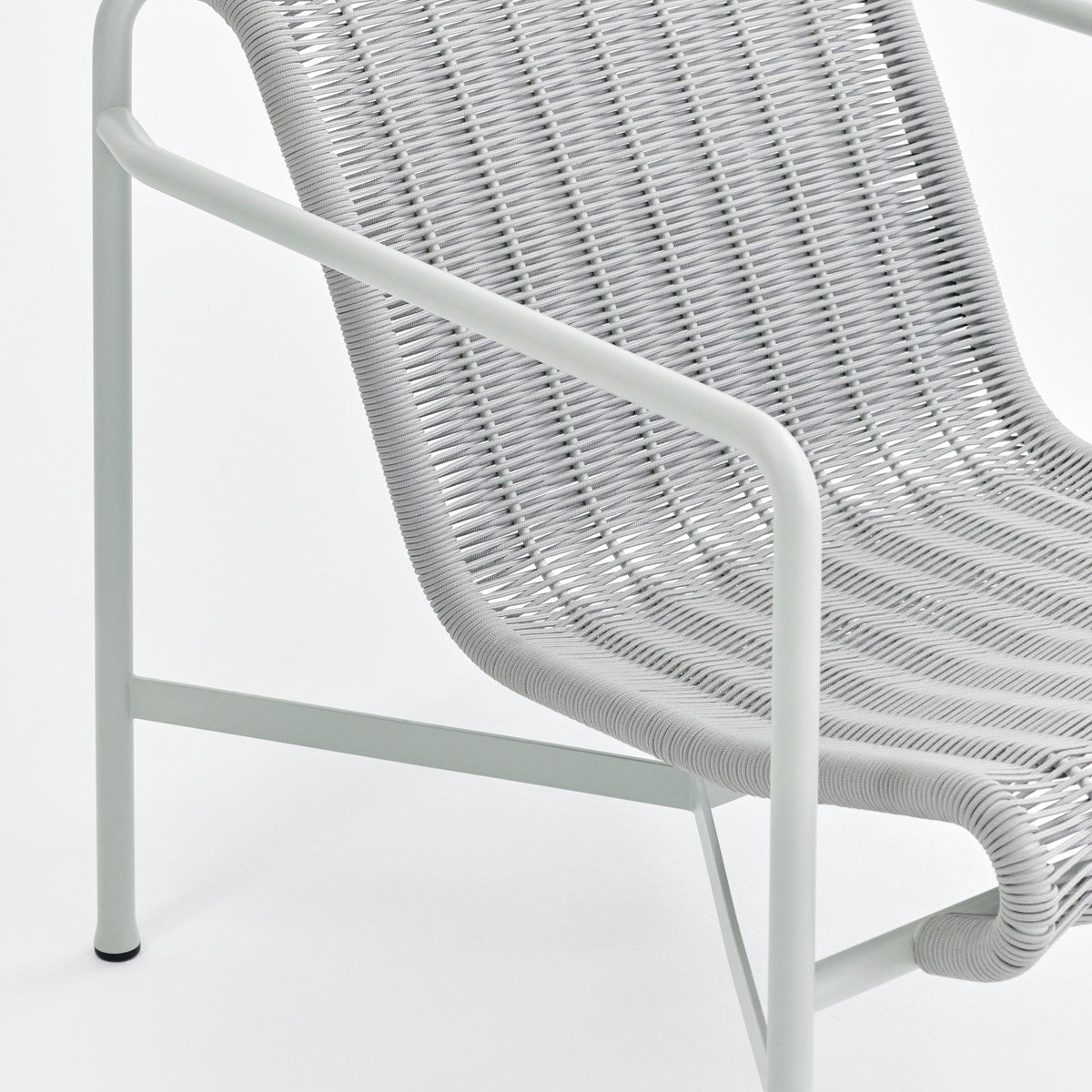 HAY Palissade Cord Lounge Chair Outdoor-Stuhl niedrig mit Armlehnen