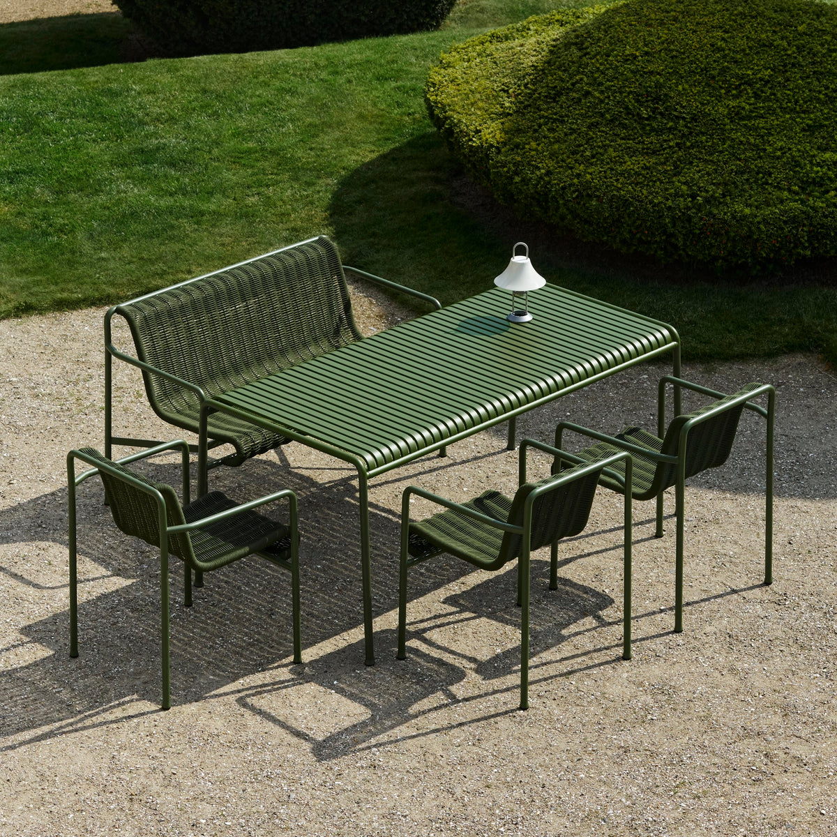 HAY Palissade Cord Lounge Chair Outdoor-Stuhl niedrig mit Armlehnen