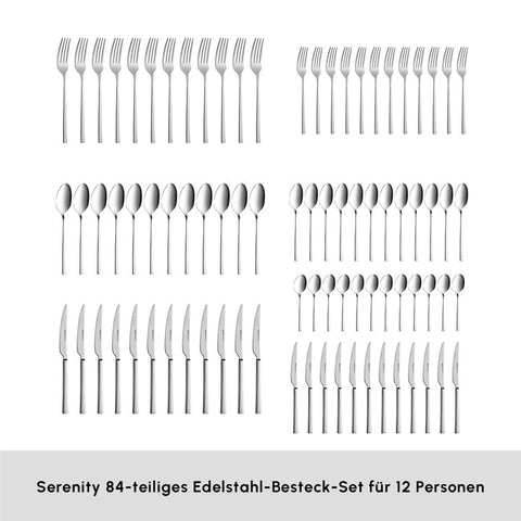 Karaca Serenity Elegance 12-Persoons 84-Delig Bestekset